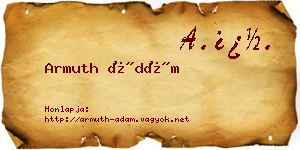 Armuth Ádám névjegykártya