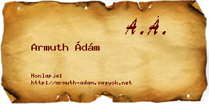 Armuth Ádám névjegykártya